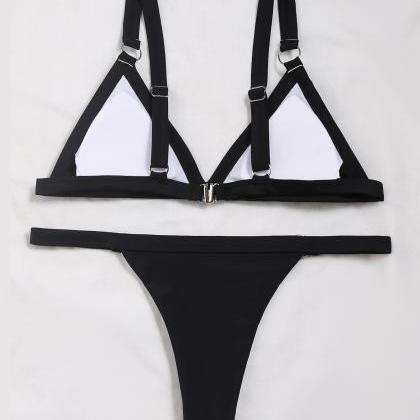 Vestido De Baño Bikini Tanga Triángulo Vinculado..