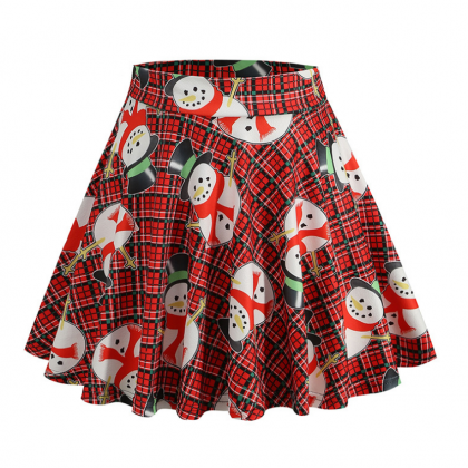 Women'S Plaid Printed Skirts