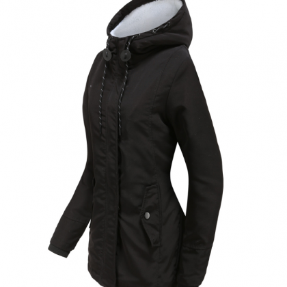 Loose Casual Thick Hooded Jacket