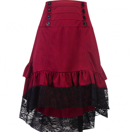 Elegant Irregular Lace Skirt