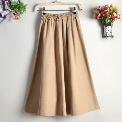 Solid Color Women's High Waist Casual..