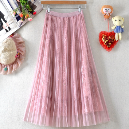 Sweet Beaded Lace Skirt