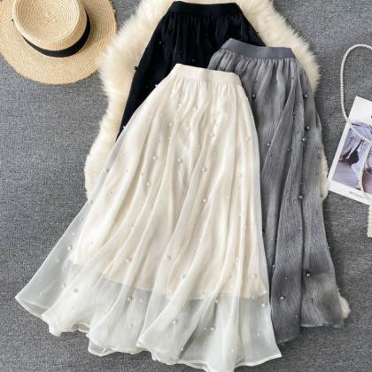 Sweet Cute Line Skirt
