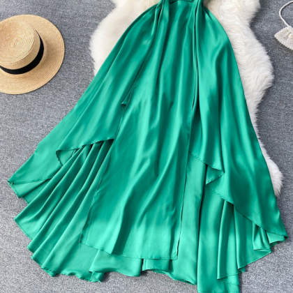 Green Fashion Irregular Dress