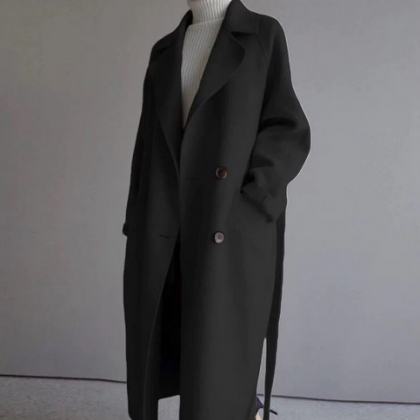 Classy Woolen Fashion Long Winter Coat