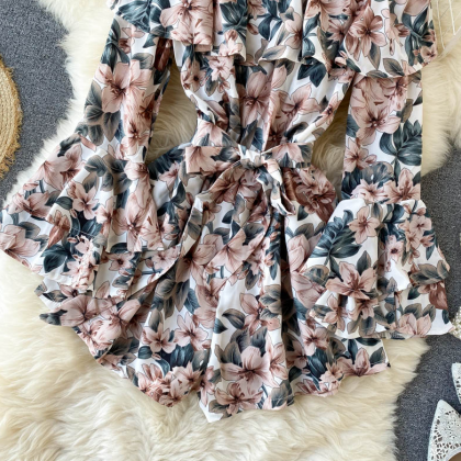 Fashion Sexy Floral Pattern Jumpsuit