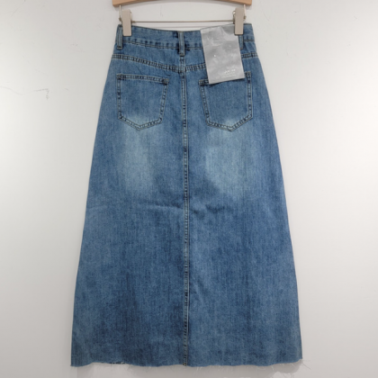 Loose Design High Waisted Denim Skirt