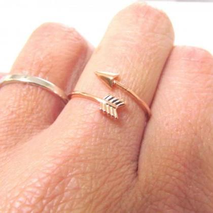 Arrow Ring Gold Over Sterling Silver