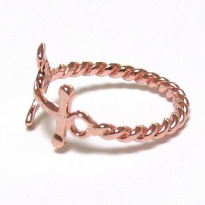 Anchor Ring-rose Gold Over
