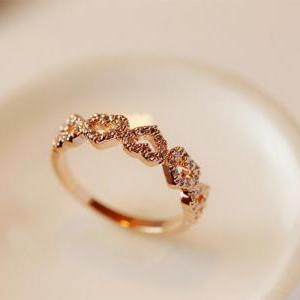 Five Heart-shaped Diamond Ring Uh090101vh