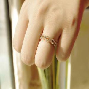 Five Heart-shaped Diamond Ring Uh090101vh