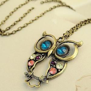 Cute Retro Owl Necklace Wn090604ya