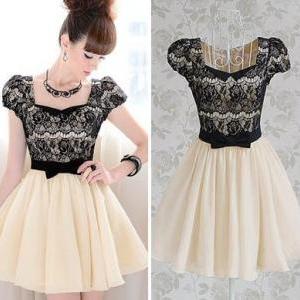 Diamond Bow Lace Dress #uv091601su