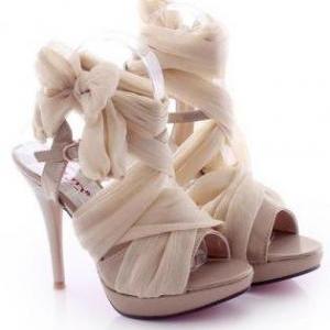 High-heeled Fashion Sandals Lace Straps #092113ku
