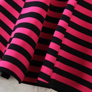 Striped Sleeveless V-neck Dress #092120kr