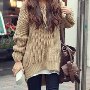 Casual Knit Hooded Sweater Ax090501ax03