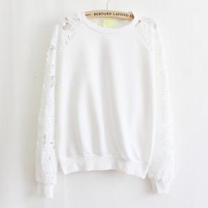 Long Sleeve Splicing Lace Sweater #092502fv