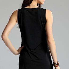 Fashion Vest Embroidered Dress #100309gj