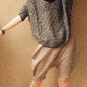 Sexy V-neck Long-sleeved Loose Knit Sweater Bat