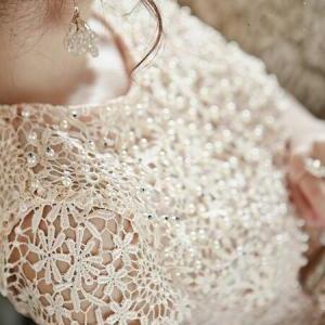 Beaded Embroidery Lace Dress #wr102013jh