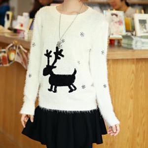 Cute Fawn Sweater Coat #yu102320