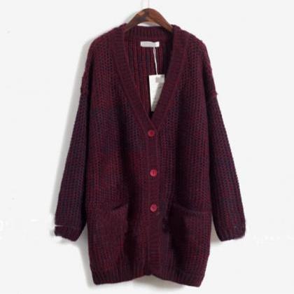 Loose Cardigan Sweater Jacket #er120205