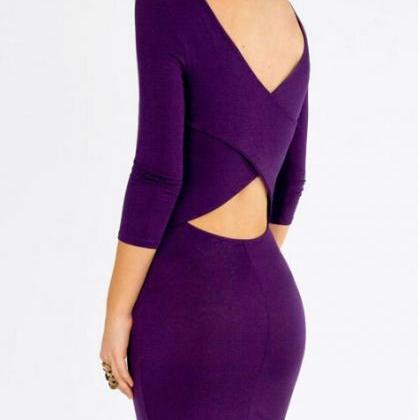 Slim Package Hip Sexy Backless Dress