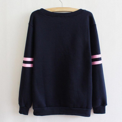 Casual Round Neck Long-sleeved Sweater
