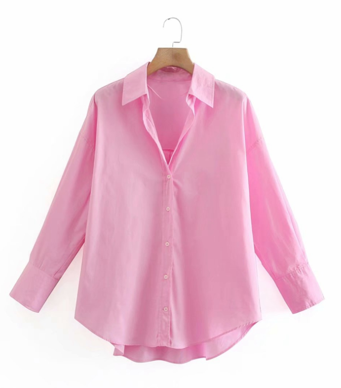 Women's Sweet Solid Color Casual Shirt Top