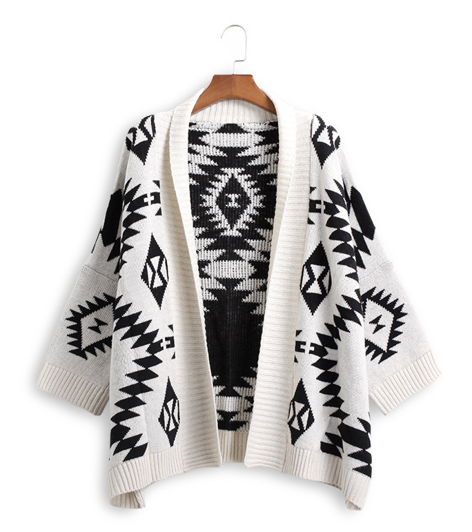 'Geometric Jacquard' cardigan Sweater, cardigans
