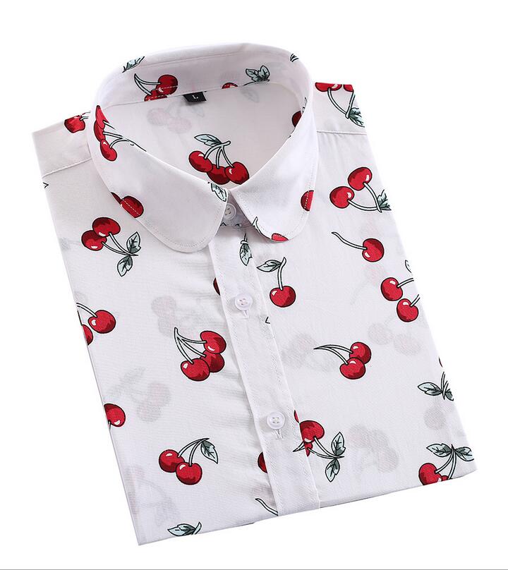 Cherry Print Blouse Shirt
