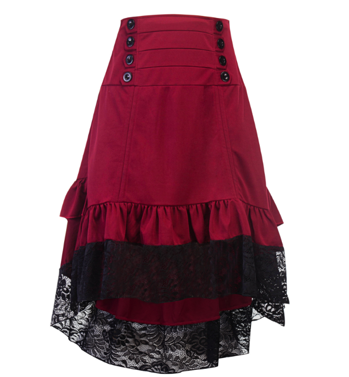 Elegant Irregular Lace Skirt