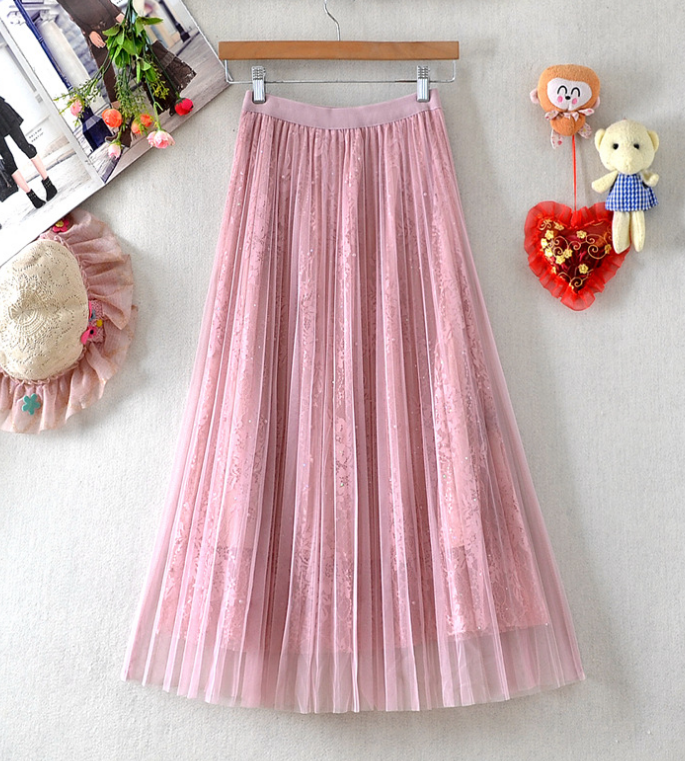 Sweet Beaded Lace Skirt