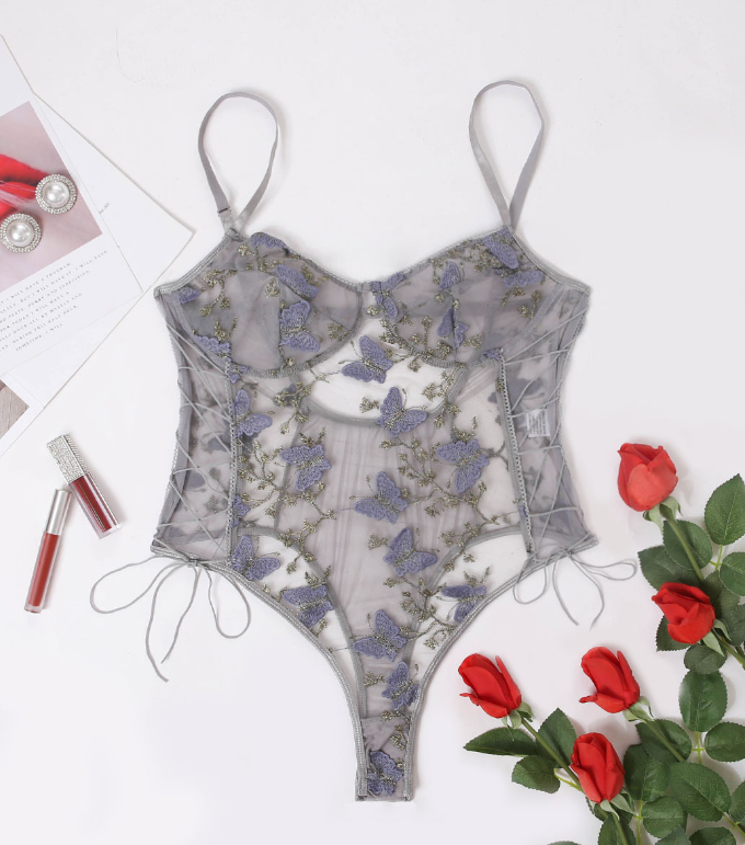 Women'S Sexy Embroidered One-Piece