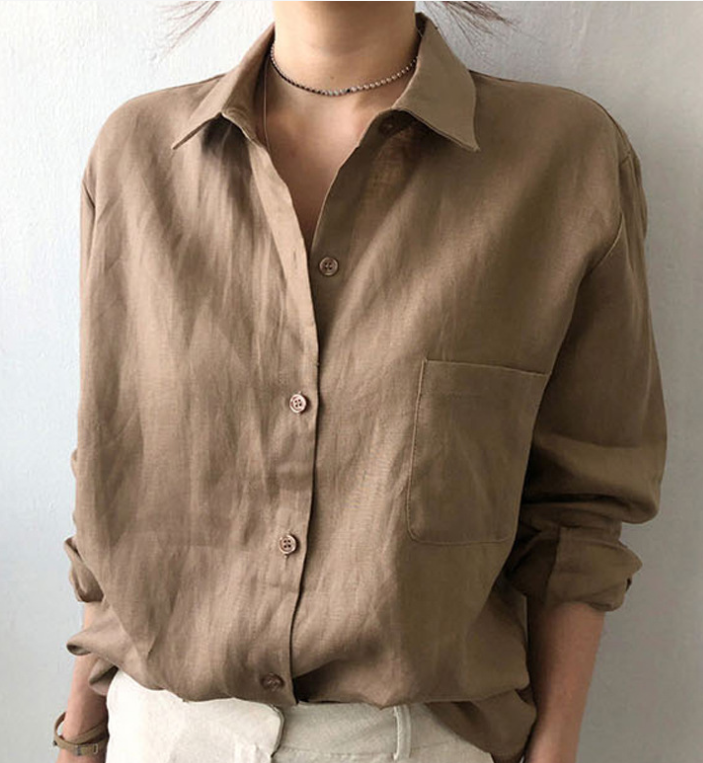 Design Casual Long-sleeved Shirt Top