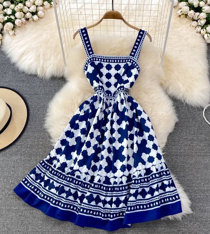 Cute Short Dress Blue Fashion Dress
