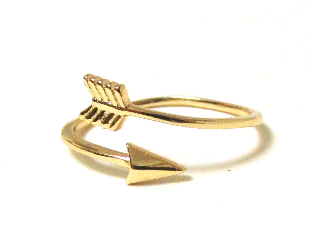 Arrow Ring Gold Over Sterling Silver