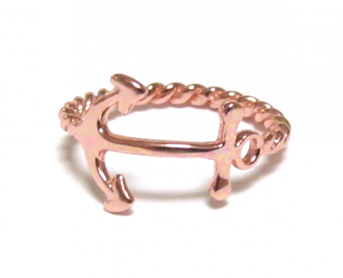 Anchor Ring-rose Gold Over