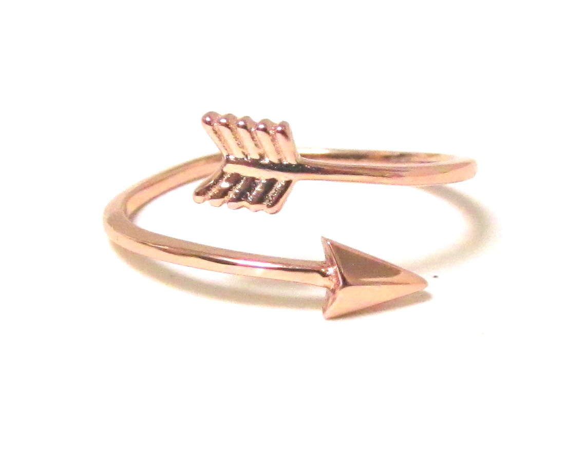 Arrow Ring - Rose Gold Over Sterling Silver Arrow Ring