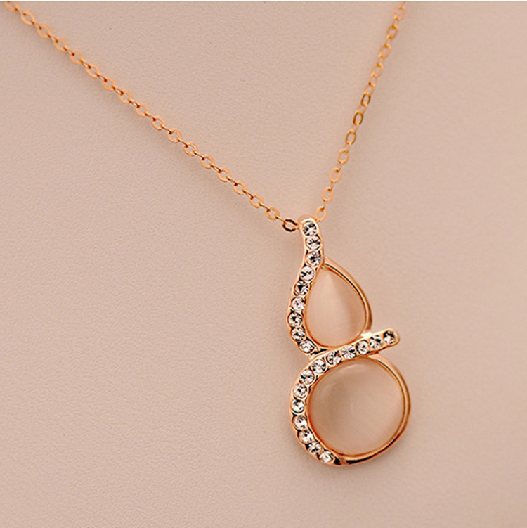 Fashion Gourd Diamond Necklace Ut090607ay