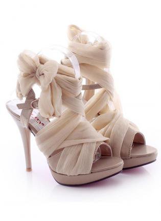High-heeled Fashion Sandals Lace Straps #092113ku
