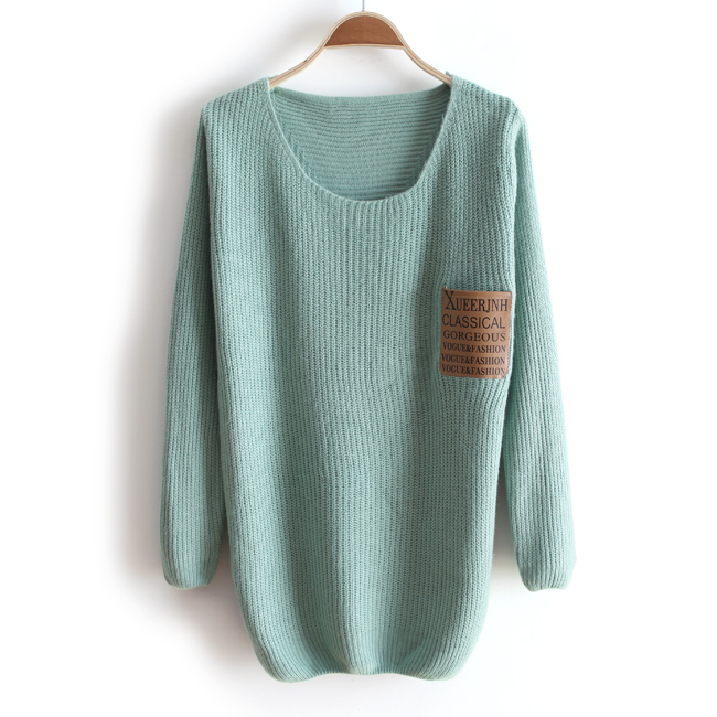 Thick Collar Loose Long-sleeved Sweater #092507wt