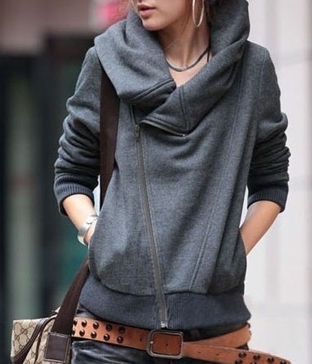 Slim Long-sleeved Sweater Coat #092603