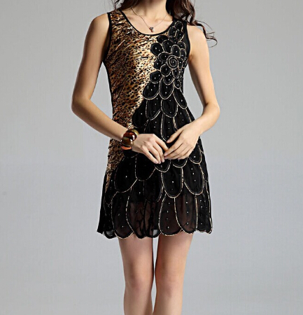 Fashion Vest Embroidered Dress #100309gj
