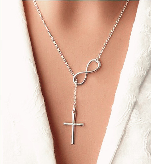 Ancient Silver Cross Necklace #ad100508hj