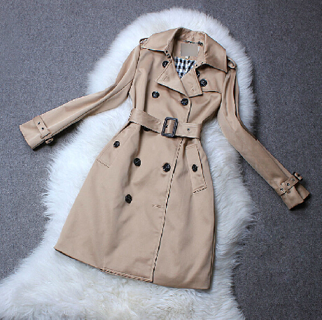 Long-sleeved Double-breasted Coat #sf101408hk