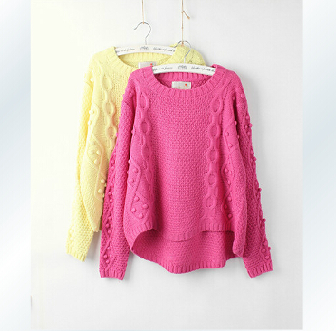 Loose long-sleeved knit sweater #UY102219