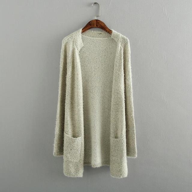 Long-sleeved Knit Cardigan Sweater Jacket We11104po