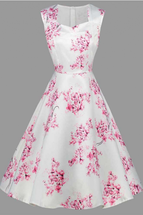 Sexy Sleeveless Print Dress