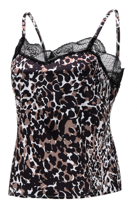 Sexy Leopard Print Women'S Clothing Sling Vest Tops